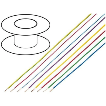 Wire; LiYv; stranded; Cu; 0.25mm2; PVC; yellow; 90