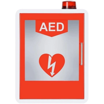 Sienas AED defibrilatora glabāšanas skapis, pirmās