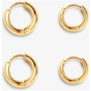 Chubby Huggie Earrings 2 Pack