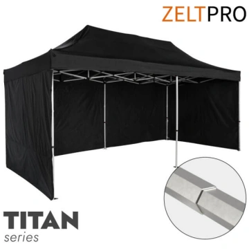 Tirdzniecības telts 4x8 Melna Zeltpro TITAN
