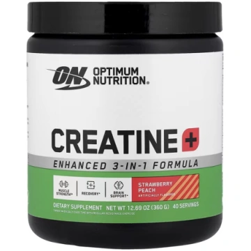 Optimum Nutrition, Creatine+, Strawberry Peach, 12