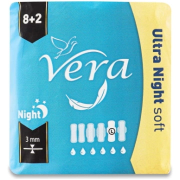VERA Sieviešu higiēniskās paketes Ultra Night Soft
