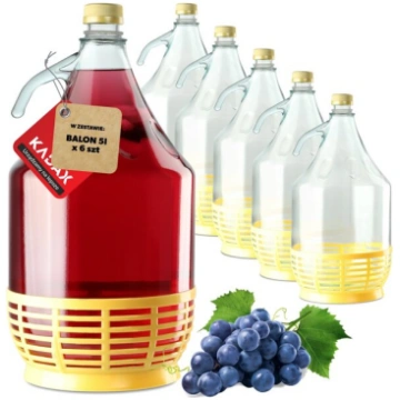 Vīna pudele +aizbāznis, 5 l, 6 gab. Kadax