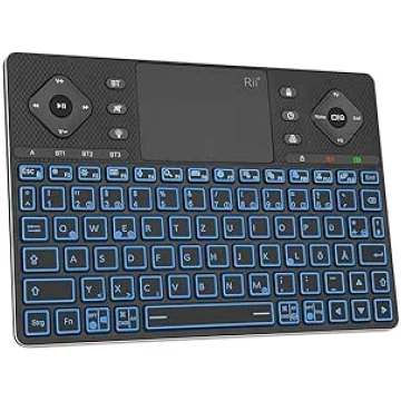 Rii Bluetooth tastatūra ar skārienpaliktni, liela,