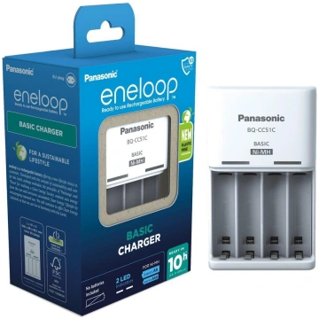 PANASONIC Eneloop Battery Charger + 4x AAA 800 mAh