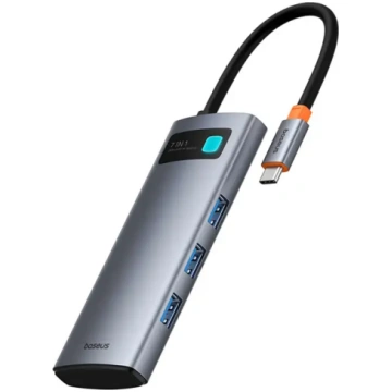Baseus Metal Gleam 7-in-1 HUB adapteris USB-C HDMI