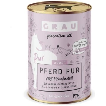 Grau Pferd Pur - Konservēta barība suņiem (zirga g