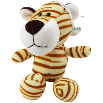 Plush Toy Tiger with Suction Cup Cream 23 x 12 cm