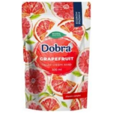 DOBRA šķidrās krēmziepes rezerve Greipfrūts, 500 m