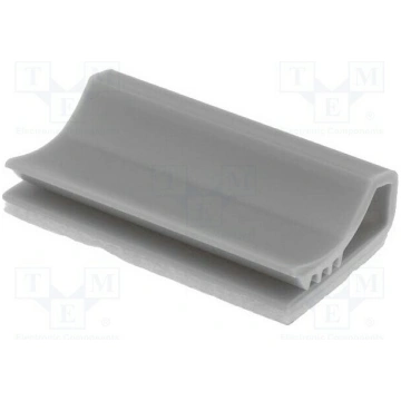 Self-adhesive cable holder; PVC; grey; Cable P-cli