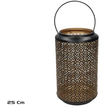 Garden Enjoy Lida laterna, melna, 25 cm