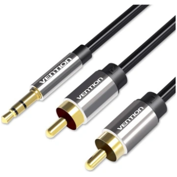 Vention 3.5mm Male to 2RCA Male Audio Cable 1M Bla