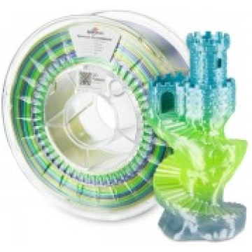 Filaments PLA SILK Rainbow 1.75mm FROST GLOSS (zaļ