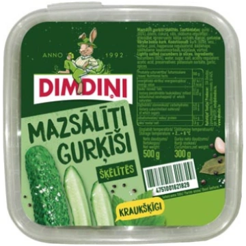 MAZSĀLĪTI GURĶĪŠI ŠĶELĪTES 500G DIMDIŅI