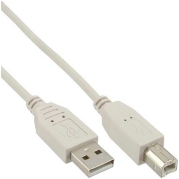 Kabelis Usb Inline Usb-a - Usb-b 0.5 M Balts (3450