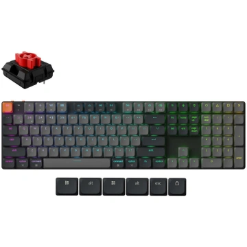 Keychron Klaviatūra K5X-H1 RGB, 108 taustiņi, QZER