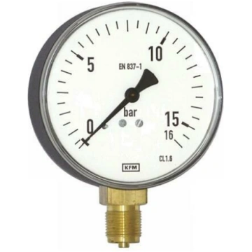 Manometer; 0÷600mbar; Class: 1.6; 100mm; Temp: -40