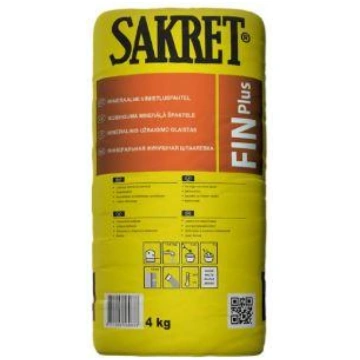 Sakret FIN Plus Nobeiguma špaktele mitrām telpam, 