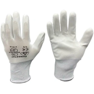 Protective gloves; Size: L; ESD; white; EUROSTAT G