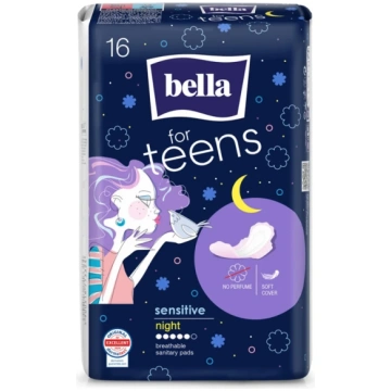 BELLA FOR TEENS Ultra Night Sensitive higiēniskās 
