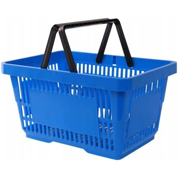 Plastmasas iepirkumu grozs ar diviem rokturiem