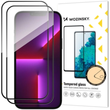 2pcs Full Screen Tempered Glass with Frame Case Fr