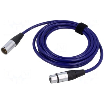 Cable | XLR male 3pin,XLR female 3pin | 3m | blue 