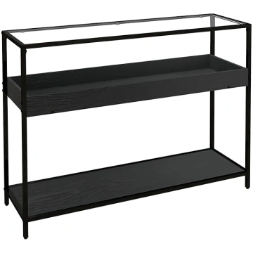 HOMCOM Console Table, Hallway Table with 2 Shelves