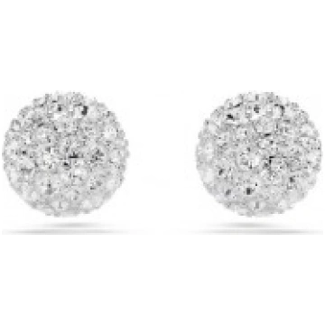Orecchini a buco Swarovski Dextera bianchi placcat