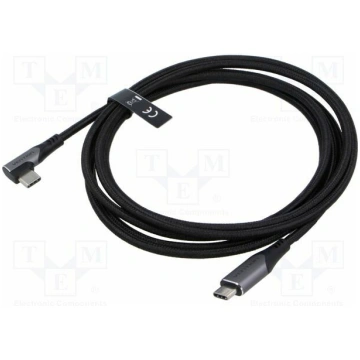 Cable; USB 2.0; USB C plug,USB C angled plug,both 