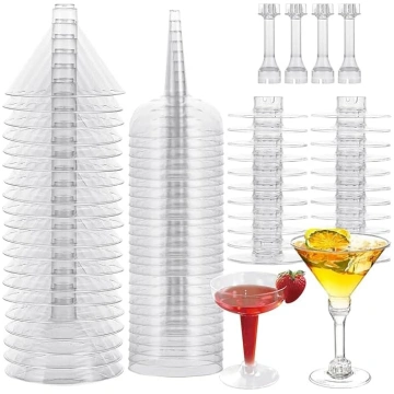 CYEER Plastmasas Martini glāzes 2 stili Vienreizli
