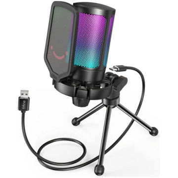 FIFINE A6V vadu mikrofons ar rgb | USB