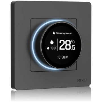 Smart, wall-mounted thermostat for controlling a g