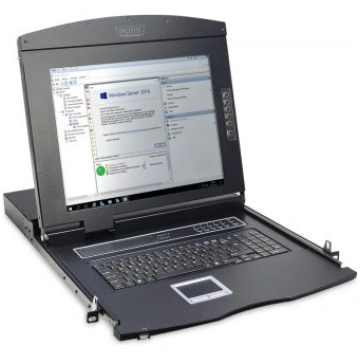LCD Console 17inch KVM touchpad US keyboard SWITCH