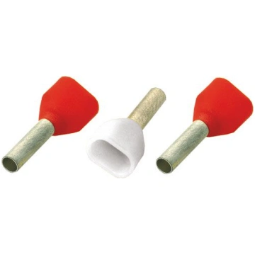 Izolēts vada uzgalis 2x4.0mm² pelēks RoHS Jeesoon 