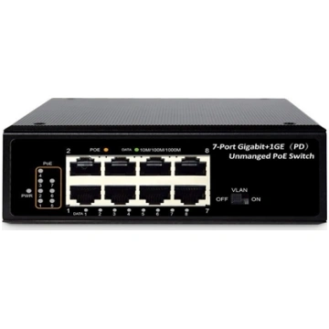 Digitus 7 Port Gigabit Ethernet Netzwerk PoE Switc