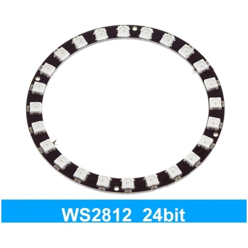 RGB LED riņķis ar 24 RGB gaismas diodēm RGB LED ri