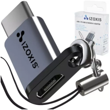 Izoxis USB-C uz Micro USB 2.0 adapteris ar siksniņ