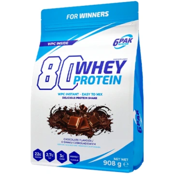6PAK Protein 80 sūkalu proteīna šokolādes garša -