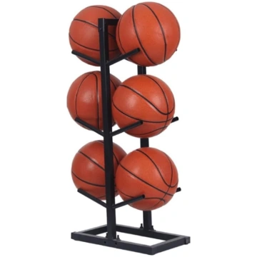 Vertikāls sporta bumbu plaukts basketbolam, futbol