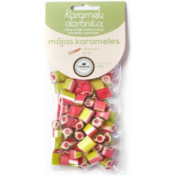 Karameļu darbnīca, rabarberu karameles, 90g