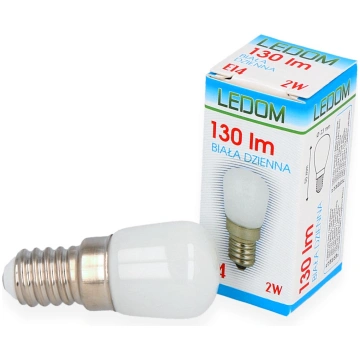 LED Spuldze E14 220-240V 2W 130lm 4000K LEDOM ( 59
