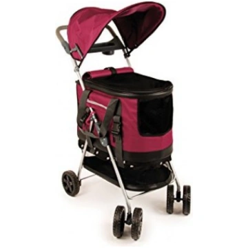 Transgroom Pet Stroller Raspberry - Ratiņi mājdzīv