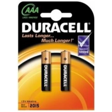 Duracell Baterijas Duracell AAA Alkaline 2pack