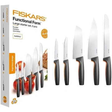 Fiskars virtuves nažu komplekts, 5 gabali, funkcio