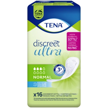 Discreet Ultra Normal Incontinence Pads 16 Count T
