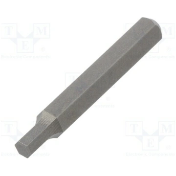 Screwdriver bit; hex key; HEX 2.5mm; Socket size: 