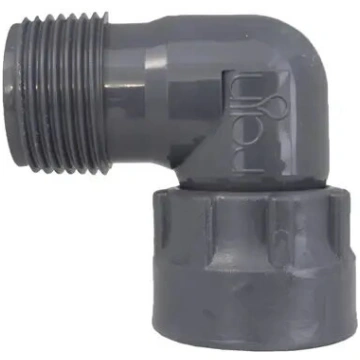 RAIN PVC līkums ar blīvgredzenu 1 colla iekšējā vī