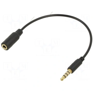 Cable | Jack 3.5mm 4pin socket,Jack 3,5mm 4pin plu