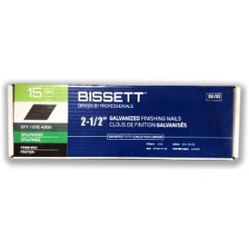 Bissett 2 1/2" 15GA Galvanized Nail Strip